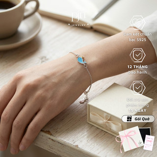 Vòng Tay Nữ Bạc S925 Họa Tiết Cá Voi Dễ Thương – Phụ Kiện Đi Biển Siêu Xinh