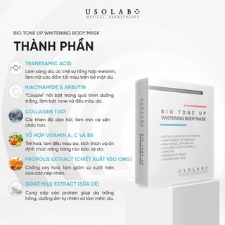 (Hàng Công Ty) Ủ Trắng Body USOLAB Bio Tone Up Whitening Body Mask Làm Trắng Da Toàn Thân 20g