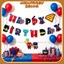 Dây chữ Happy Birthday siêu nhân nhện - đội trưởng mỹ trang trí sinh nhật cho các bé