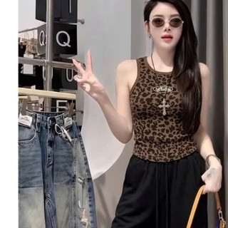 Áo Ba lỗ Họa Tiết leopard In Hình Ôm Body năng động Trendy
