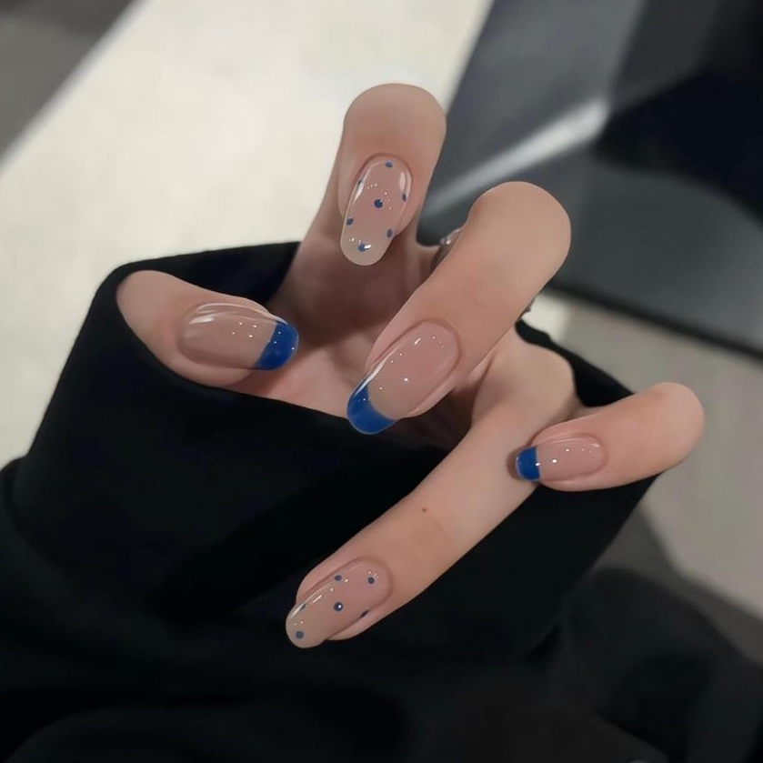 ROUni Sơn móng tay UV màu xanh lam, xanh khói, xanh đậm, màu thời thượng, chuyên dùng cho tiệm nail