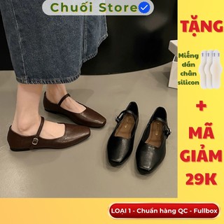 Giày bệt nữ da PU tổng hợp dệt vải đế cao su nhẹ nhàng thanh lịch trẻ trung dễ thương