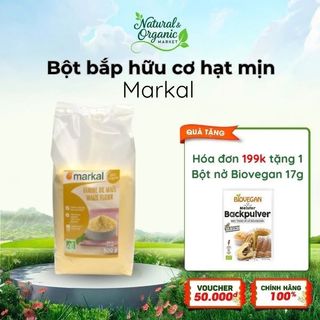 Bột bắp hữu cơ hạt mịn Markal 500g Làm Bánh, Tạo Độ Sánh Cho Món Ăn - Natural Market