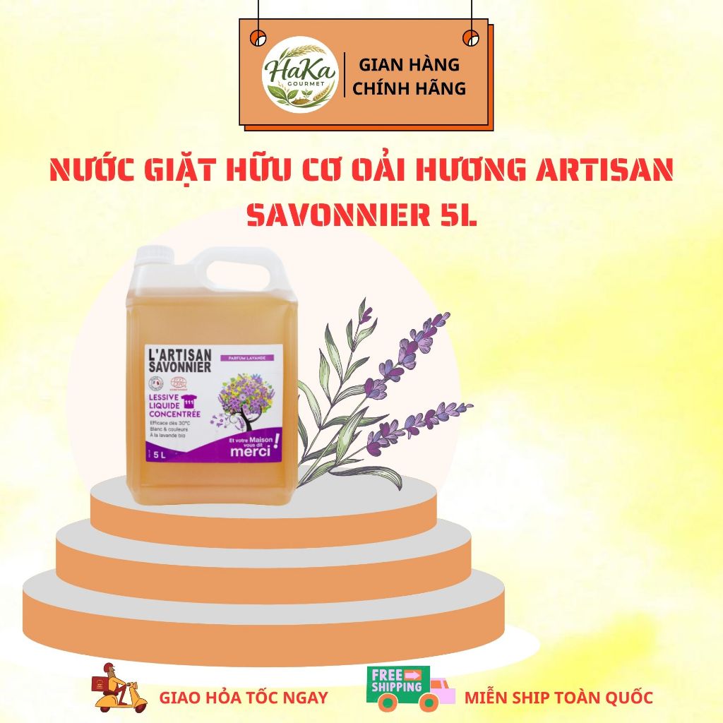 Nước Giặt Hữu Cơ Oải Hương Artisan Savonnier 5L