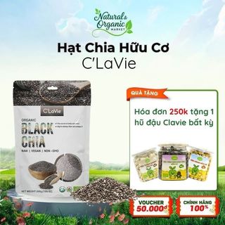 Hạt Chia Hữu Cơ C'LaVie 200g Tốt Cho Tim Mạch, Ổn Định Đường Huyết - Natural Market