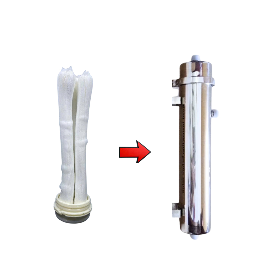 Lõi lọc nước đầu nguồn UF công suất 2000/3000/4000/5000 lít giờ dùng sợi PVDF