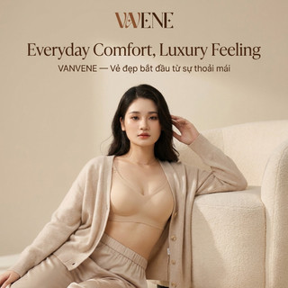 Áo lót nữ su tàng hình VANVENE AL35, áo ngực không lộ viền mặc hở lưng, không gọng, đệm mỏng, thông hơi