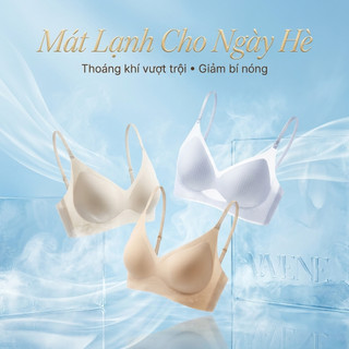 Áo lót nữ su tàng hình VANVENE AL35, áo ngực không lộ viền mặc hở lưng, không gọng, đệm mỏng, thông hơi