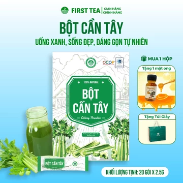 Bột Cần Tây First Tea Công Nghệ Sấy Lạnh Nguyên Chất, Giảm Cân, Đẹp Dáng, Sáng Da, Thanh Lọc Cơ Thể