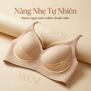 Áo lót nữ su tàng hình VANVENE AL35, áo ngực không lộ viền mặc hở lưng, không gọng, đệm mỏng, thông hơi