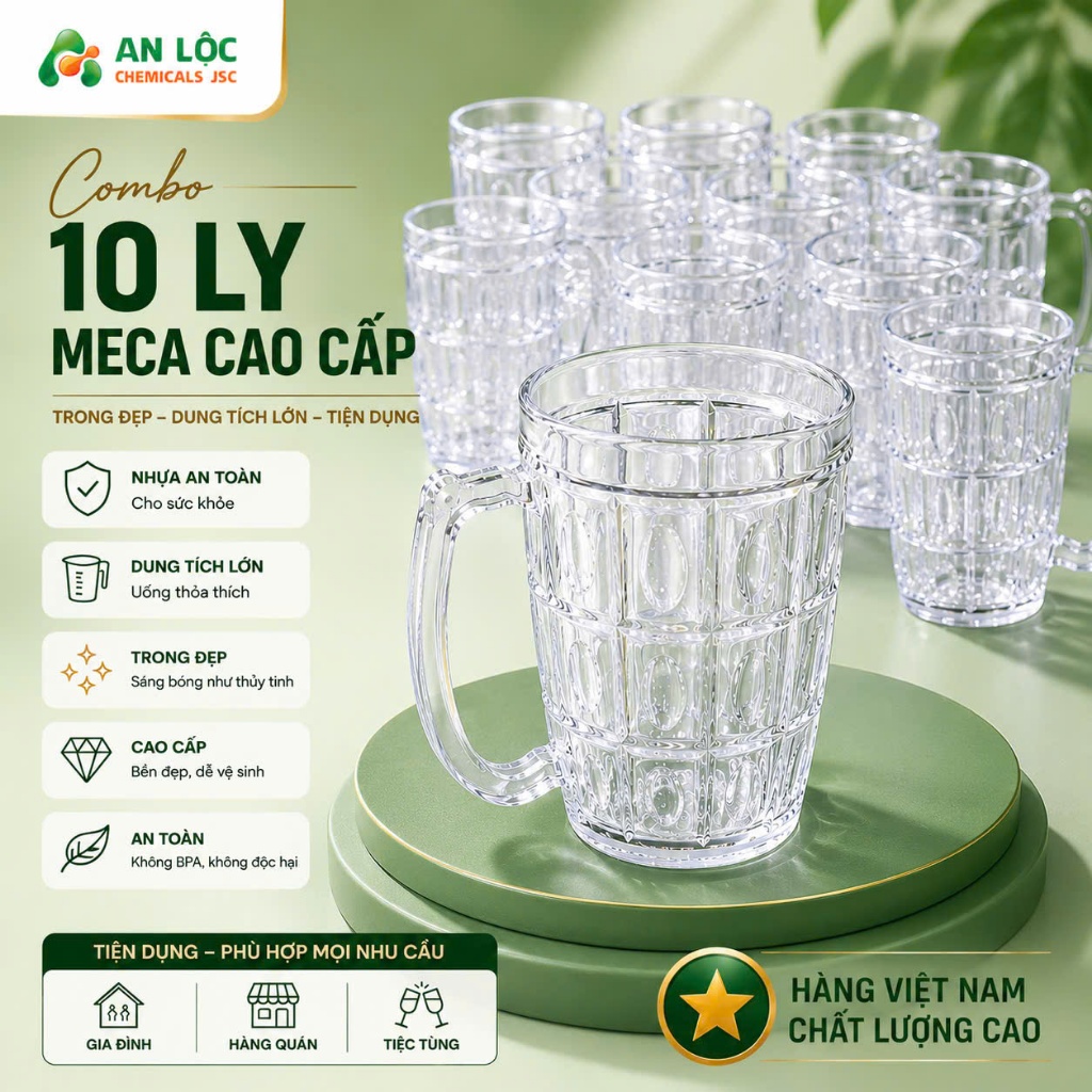 Ly nhựa Meca Nguyên Sinh Bộ 10 Ly | Shopee Việt Nam