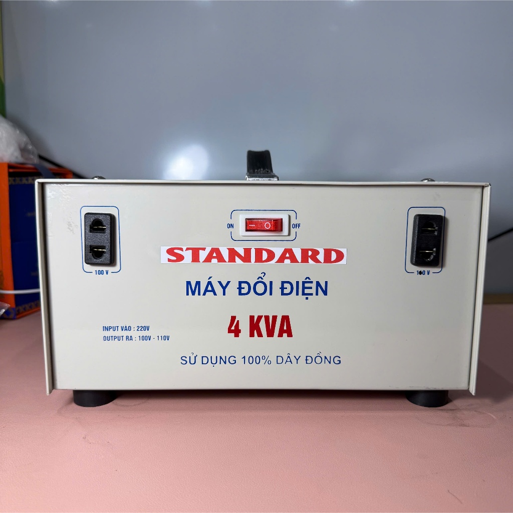 [4KVA-100% Dây Đồng] Đổi Nguồn Từ 220V sang 110V Dùng Cho Thiết Bị Nhật Bảo Hành 2 Năm STD-VIỆT