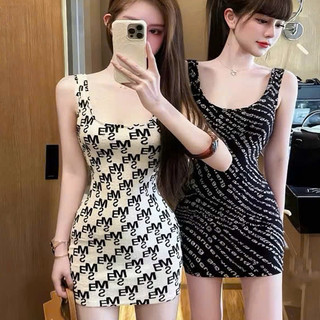 Đầm Lưới Hai Dây Bản To Khóa Sau Ôm Body New HotTrend Nữ Sexy(Hai Lớp)