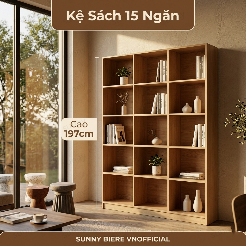 Kệ Gỗ, Tủ Module, Nhiều Tầng, Đa Kích Thước, Hợp Phòng Khách, Phòng Làm Việc, Lưu Trữ Gọn Gàng