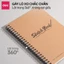 Sổ Tay Vẽ Phác Thảo Deli Chuyên Nghiệp giấy Kraft lật ngang - A5-110g-40 tờ- Sketchbook Giấy Trơn Gáy Xoắn Ngang Và Dọc