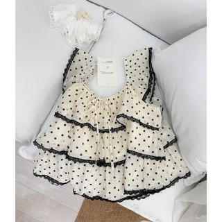Áo Babydoll Nữ Chấm Bi Phối Ren Hàn Quốc | Áo Form Rộng Tiểu Thư Mặc Đi Biển Cực Xinh