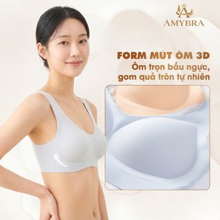 Áo Ngực Nữ Đúc Su Đệm 3D Chống Chảy Xệ - Áo Lót Không Gọng Đệm Cố Định Nâng Ngực AMYBRA A606