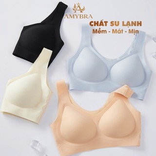 Áo Ngực Nữ Đúc Su Đệm 3D Chống Chảy Xệ - Áo Lót Không Gọng Đệm Cố Định Nâng Ngực AMYBRA A606