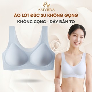Áo Ngực Nữ Không Gọng Siêu Mỏng Nhẹ, Áo Lót Bra Đúc Su Mịn Co Giãn Tốt AMYBRA A606