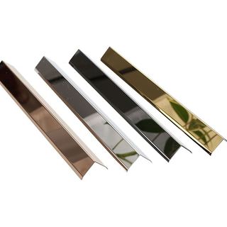 Nẹp V Inox 304 Vát Cạnh dày 0.6mm dài 2.44m đủ kích thước màu sắc| Inox 304 Bo Góc Tường Nội Thất (vận chuyển cắt đôi)