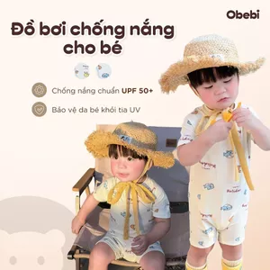 Đồ Bơi Liền Trẻ Em Mùa Hè Họa Tiết Holiday's Obebi 8-2KG DB14