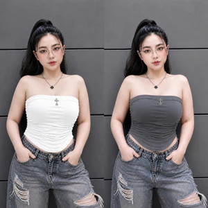 Áo Ống Croptop Bigsize Nữ Nhiều Màu Sắc Chất Borip Có Mút Co Giãn Ôm Eo Tôn Dáng A63