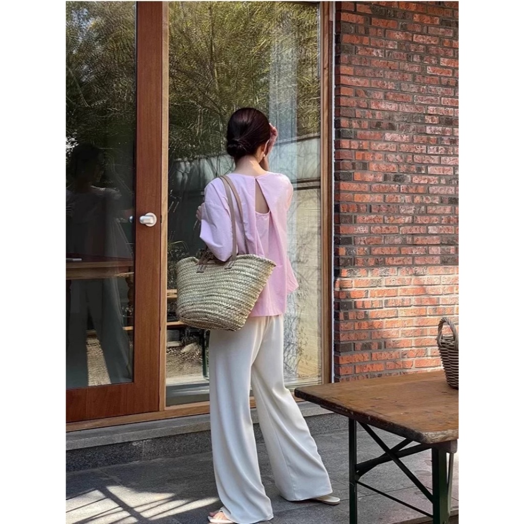 𝗠𝗶𝘂 𝗟𝗶𝗻𝗲𝗻 - Áo Linen cổ tròn basic