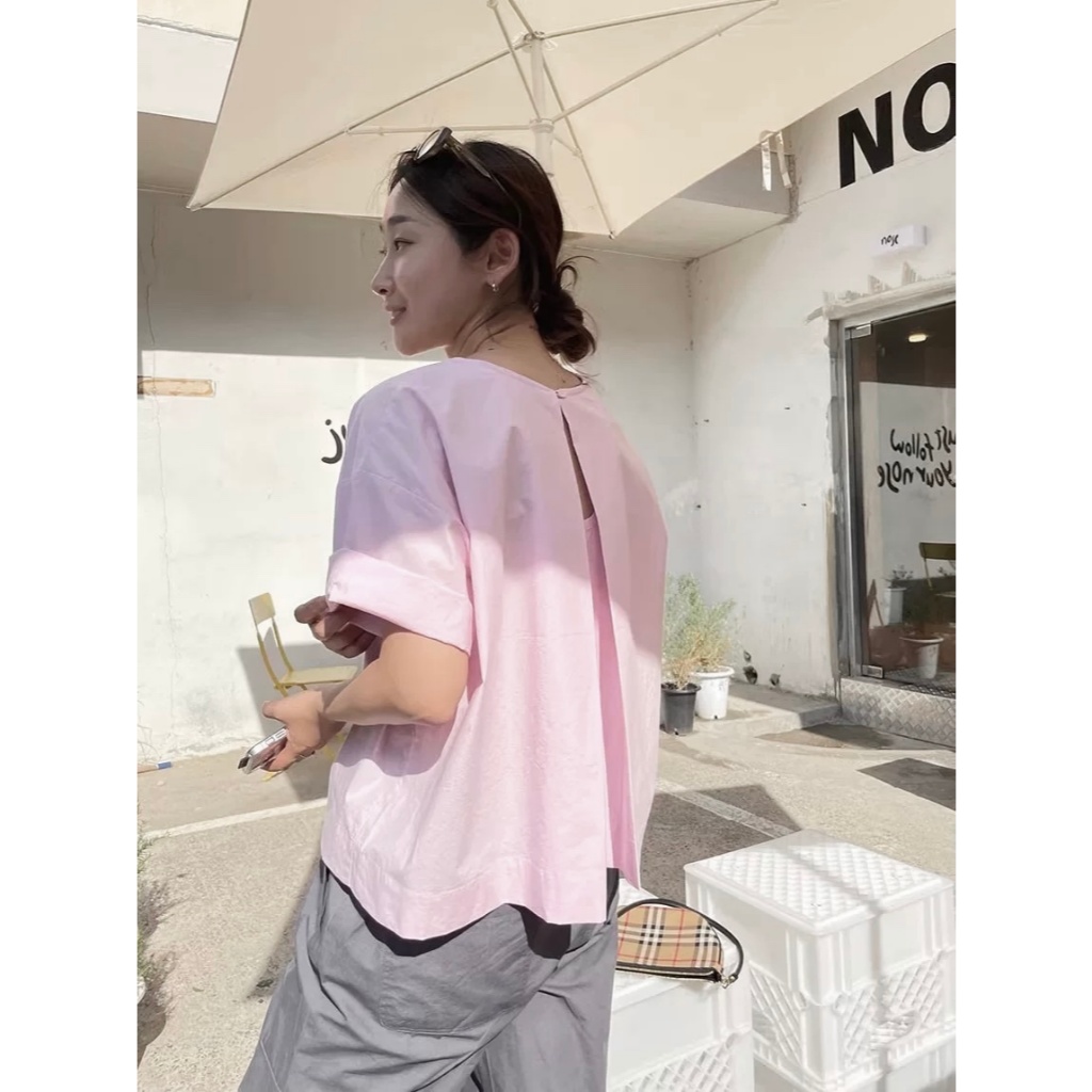 𝗠𝗶𝘂 𝗟𝗶𝗻𝗲𝗻 - Áo Linen cổ tròn basic