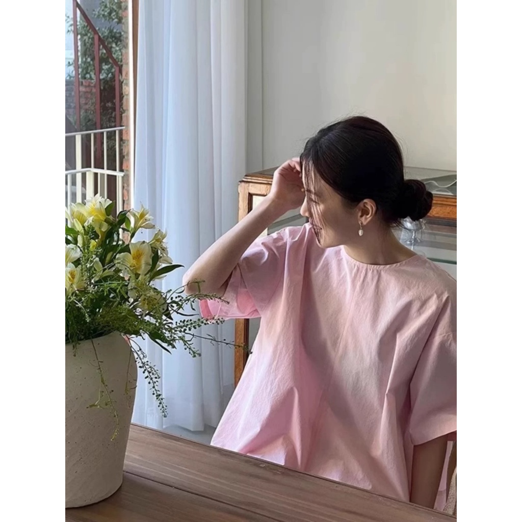 𝗠𝗶𝘂 𝗟𝗶𝗻𝗲𝗻 - Áo Linen cổ tròn basic