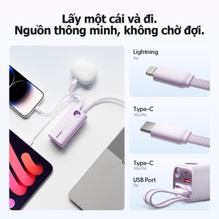 Handin Pin Sạc Dự Phòng Dung Lượng Lớn 30000mAh Hỗ Trợ Sạc Nhanh 35W Cáp Đôi Tiện Lợi Màn Hình LED CCC SạcDự