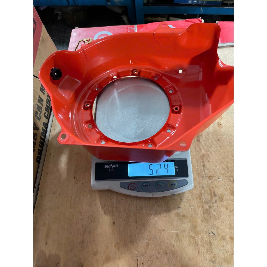 Nắp Chụp Mâm Lửa Mâm Từ (Áo Gió) Oshima OS75 7.5HP, Màu Đỏ, Phụ Tùng Động Cơ Máy Nổ
