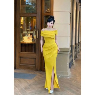 Đầm dạ hội lệch vai dáng maxi dài 1 dây kết ngọc sang trọng[damvaythietke] có đủ size đủ màu m043