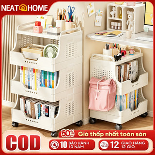 Xe Đẩy Nhựa Nhiều Tầng Bánh Xe 360° Dễ Lắp – Kệ Đựng Đồ Văn Phòng & Gia Đình