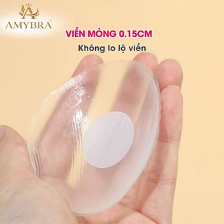 Miếng dán ngực silicon chống thấm nước - Dán ngực bám dính cao, dễ dàng vệ sinh AMYBRA H08
