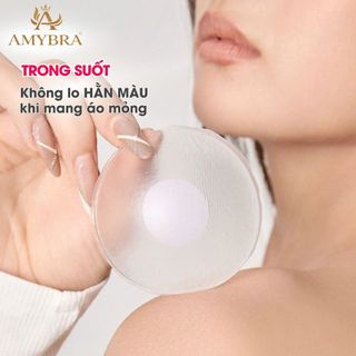 Miếng dán ngực silicon chống thấm nước - Dán ngực bám dính cao, dễ dàng vệ sinh AMYBRA H08