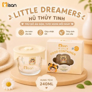 Hộp trữ đồ ăn dặm thủy tinh cho bé MISAN nắp silicon có van thoát hơi, bát bảo quản thực phẩm ăn dặm an toàn tiện dụng