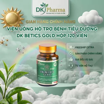 Viên Uống Hỗ Trợ Bệnh Tiểu Đường DK Betics Gold Hộp 120 Viên Hỗ Trợ Ổn Định Đường Huyết-DK Pharma