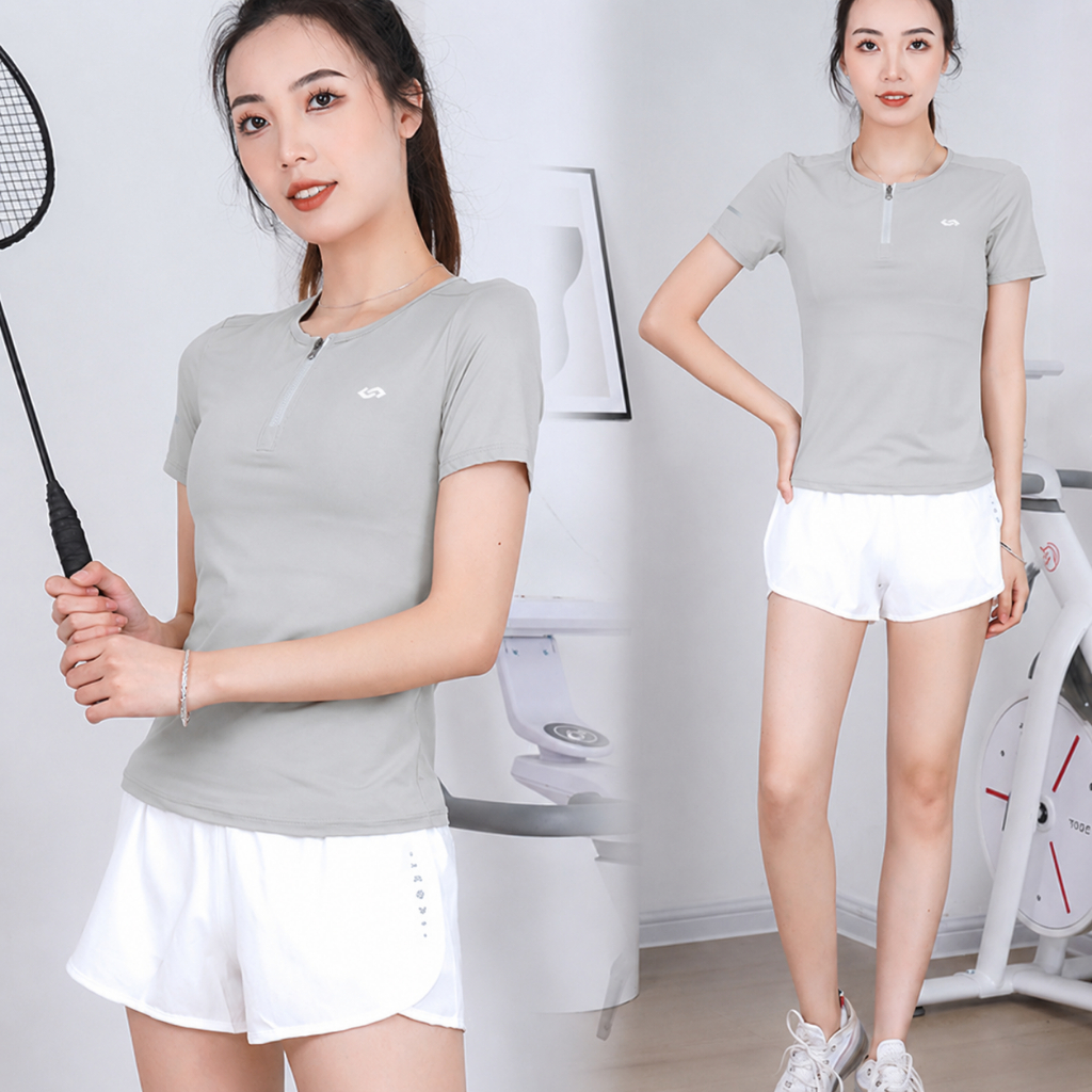 Bộ quần áo thể thao nữ [YUNA 64] Bộ tập gym nữ thoáng mát phù hợp thể thao ngoài trời Quần tập 2 lớp