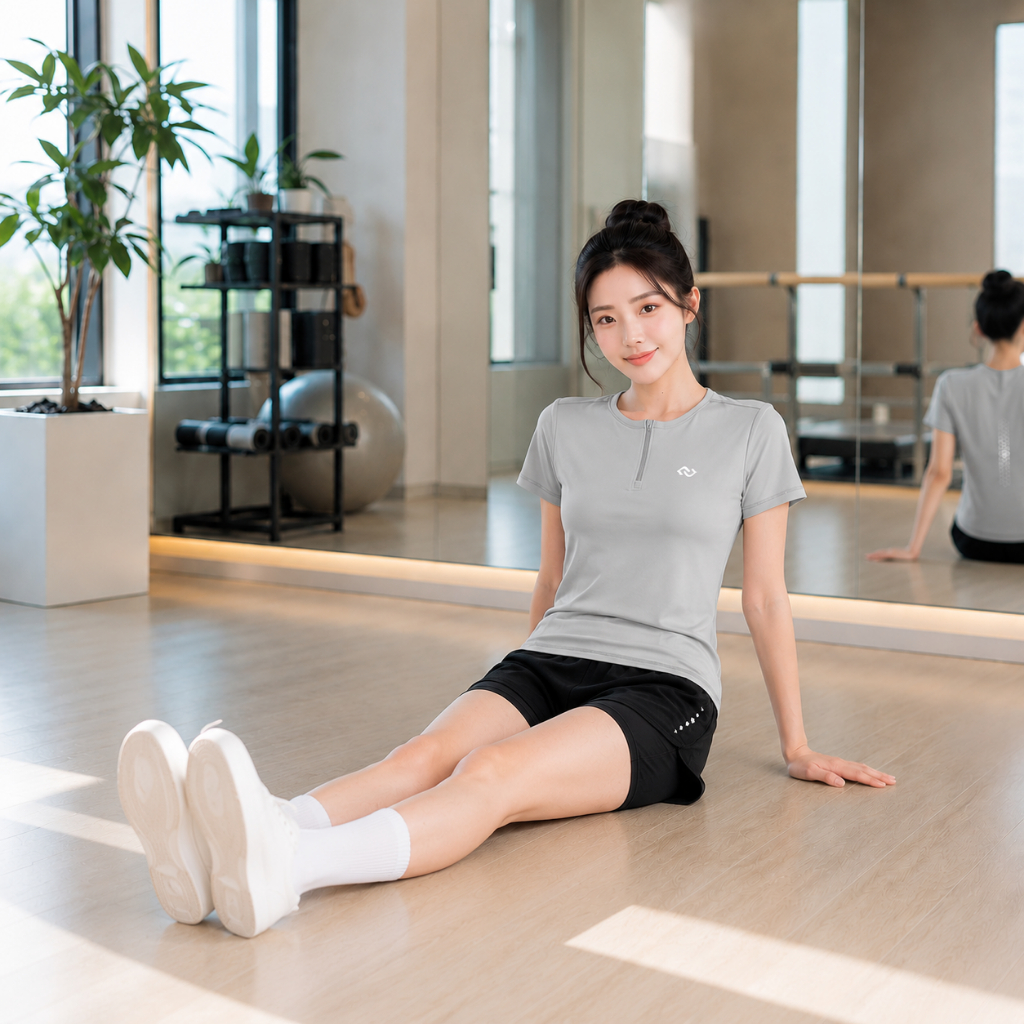 Bộ quần áo thể thao nữ [YUNA 64] Bộ tập gym nữ thoáng mát phù hợp thể thao ngoài trời Quần tập 2 lớp