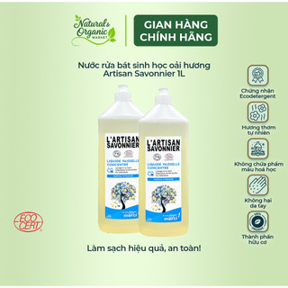 Nước Rửa Bát Sinh Học Đậm Đặc Artisan Savonnier/ Lerutan Loại Bỏ Dầu Mỡ, An Toàn Cho Da – Natural Market