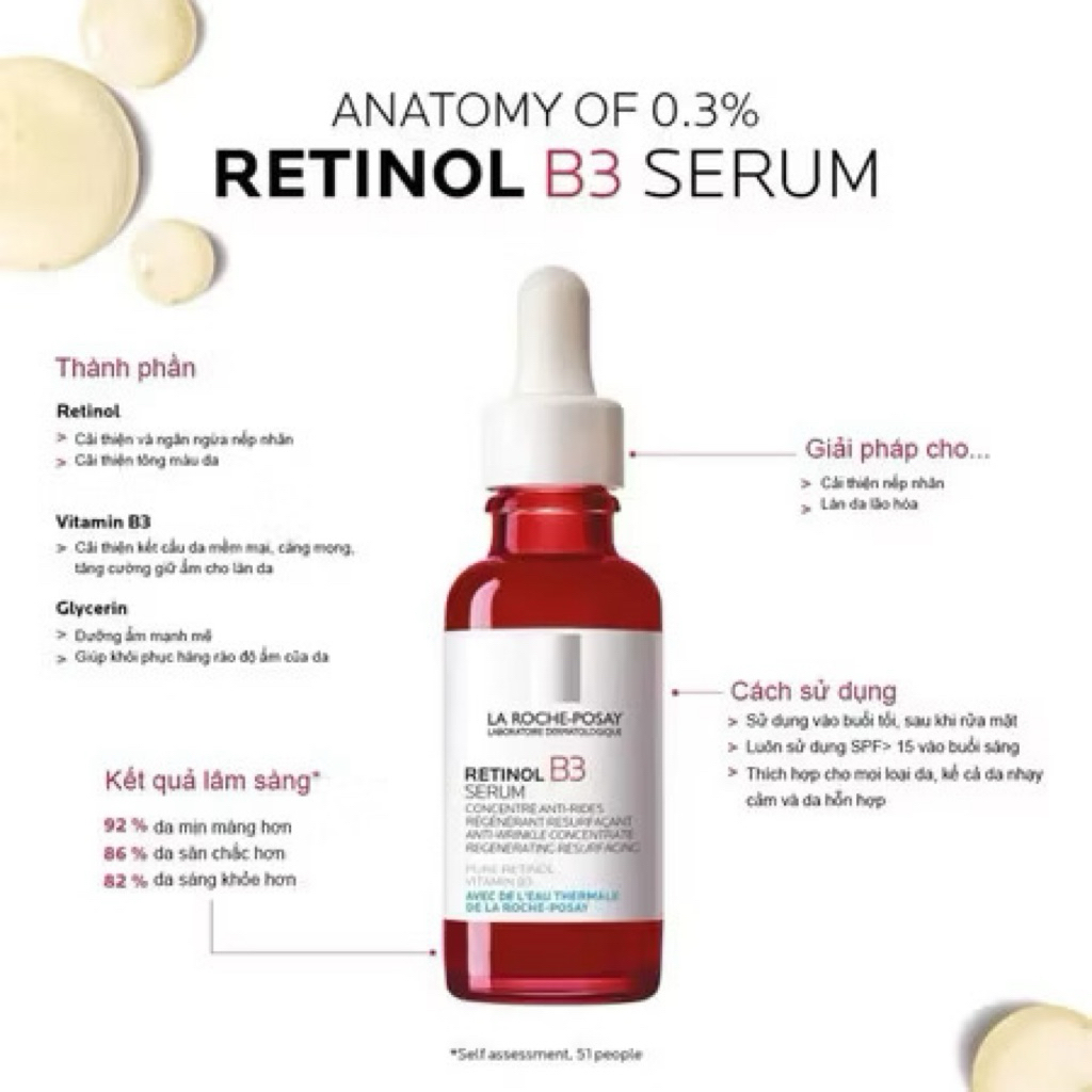 Serum La Roche-Posay Retinol B3 30ml Giảm Nhăn Sáng Da Chính Hãng Pháp