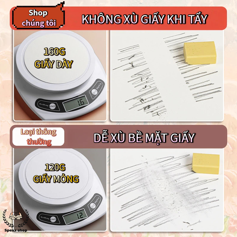 Sketchbook 160GSM Giấy Siêu Dày A4/16K/8K – Sổ Vẽ 60 Tờ Cho Marker & Màu Nước, Xé Rời Từng Trang Tiện Lợi, Không Kỵ Tẩy