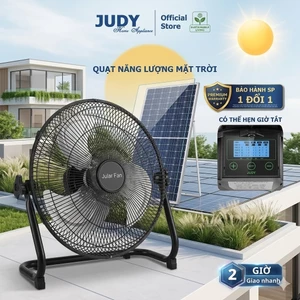Quạt năng lượng mặt trời Solar Fan 118F,quạt sạc tích điện chân quỳ 12 mức gió hiển thị PIN,động cơ bền