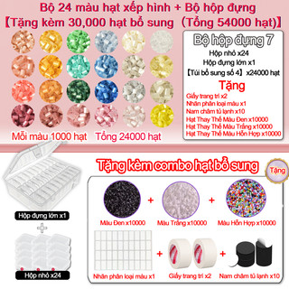 Túi Hạt Ép 2.6mm Bổ Sung Số Lượng Lớn 24.000 Hạt, Bóng Mịn Dễ Làm Thủ Công DIY