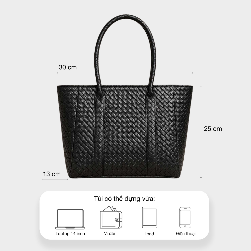 Túi xách nữ dáng ngang GUMAC form đứng chất liệu da giả mịn lì quai mềm thoải mái TXG05033