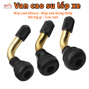 Van cao su cho lốp không săm - Nắp van khuỷu - Nắp van bằng thép không gỉ - Thân van