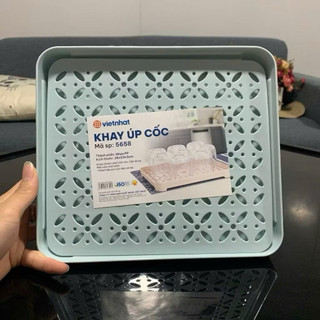 Khay Úp Ly Cốc Thoát Nước Thông Minh – Giá Để Ly Cốc Cho Bàn Trà, Nhà Bếp Gọn Gàng