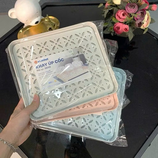 Khay Úp Ly Cốc Thoát Nước Thông Minh – Giá Để Ly Cốc Cho Bàn Trà, Nhà Bếp Gọn Gàng