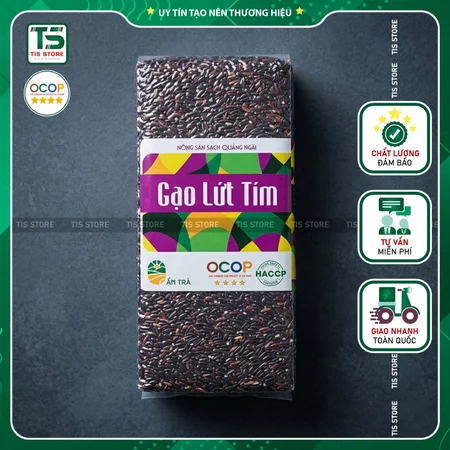Gạo lứt Ấn Trà - Gạo lứt tím - Gạo lứt đỏ - Sản phẩm Ocop 4 sao (1kg)
