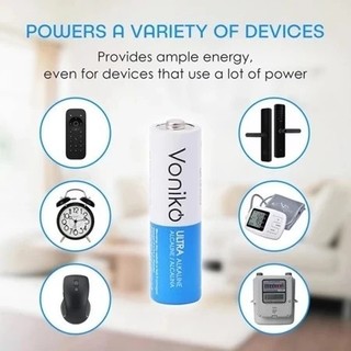 Pin AA, AAA VONIKO USA ALKALINE Chính Hãng, Dung Lượng Cao dùng cho Khóa Cửa Thông Minh